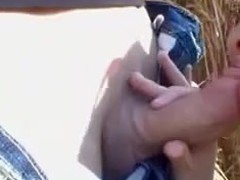 Enjoying the outdoors during the time that fucking and engulfing in this public amateur video. You can watch that the smell of freshly cut grass makes this slut sexually excited as that babe sucks his cock hardcore and receives screwed in the open field.
