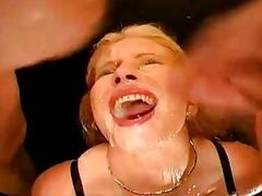 Hot German Mamma Swallows Semen