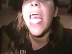 Delightsome girlfriend makes sucking dick look cute and innocent. This babe slobbers all over it and unfathomable throats him all the way to orgasm. This chab cums in her face hole and this babe spits it right out like a good girl.