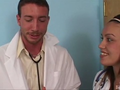 Hawt blonde teen receives tits and cookie rubbed by doctor