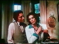 Curly hair beauty laid in sexy retro movie